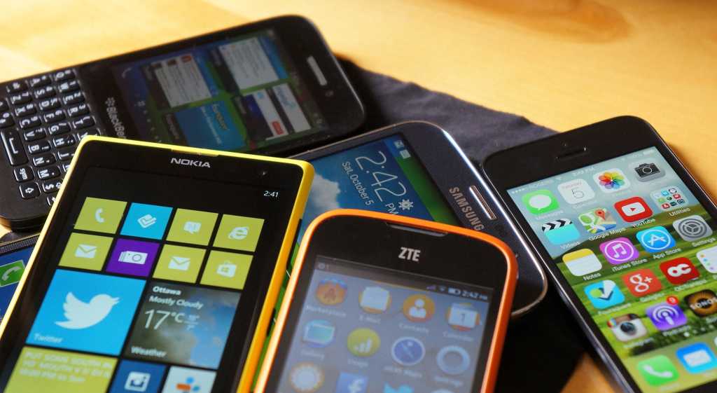 Various smartphones