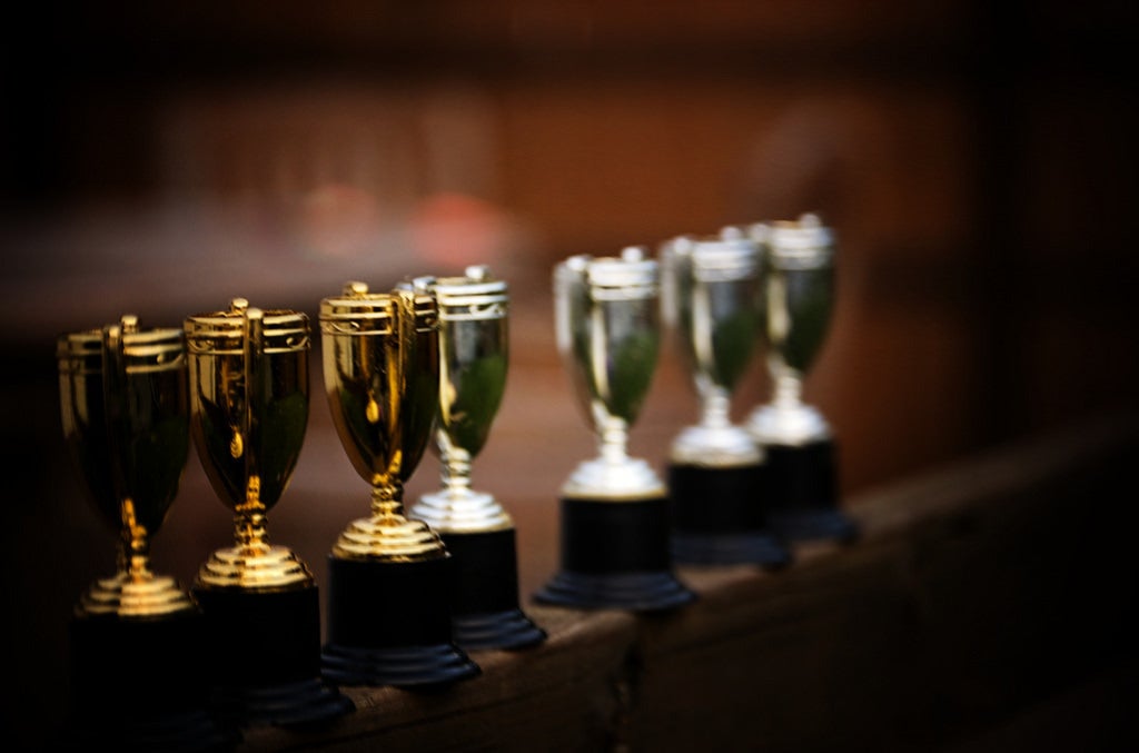 trophy gold silver