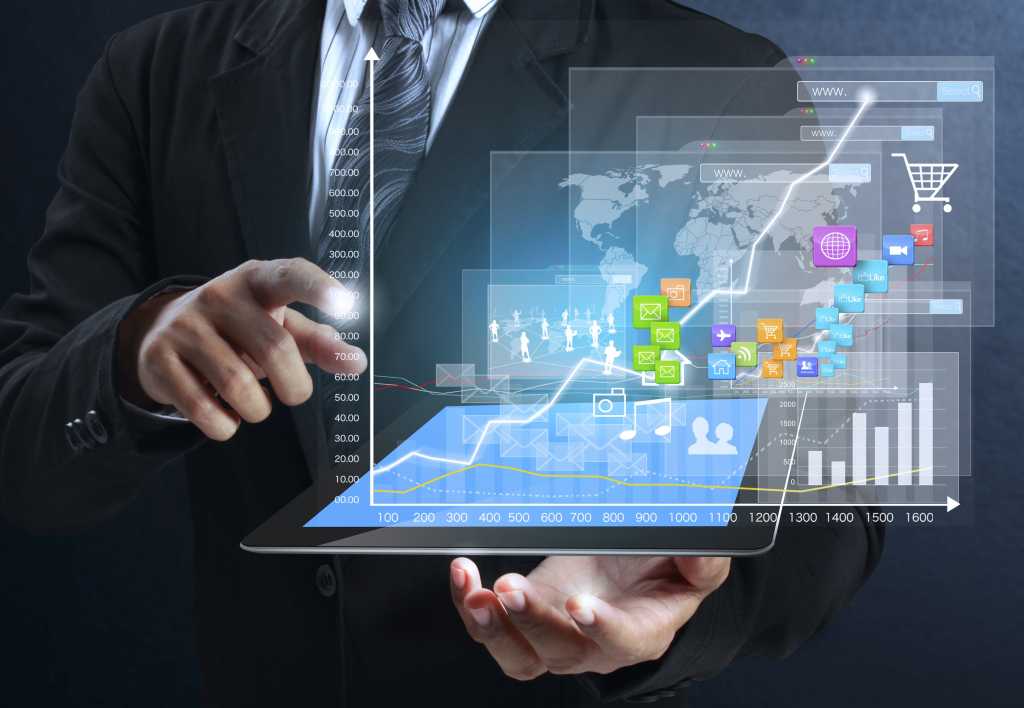 mobile business apps graphs data presentation