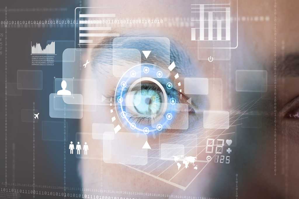 Eye looking at data and analytics