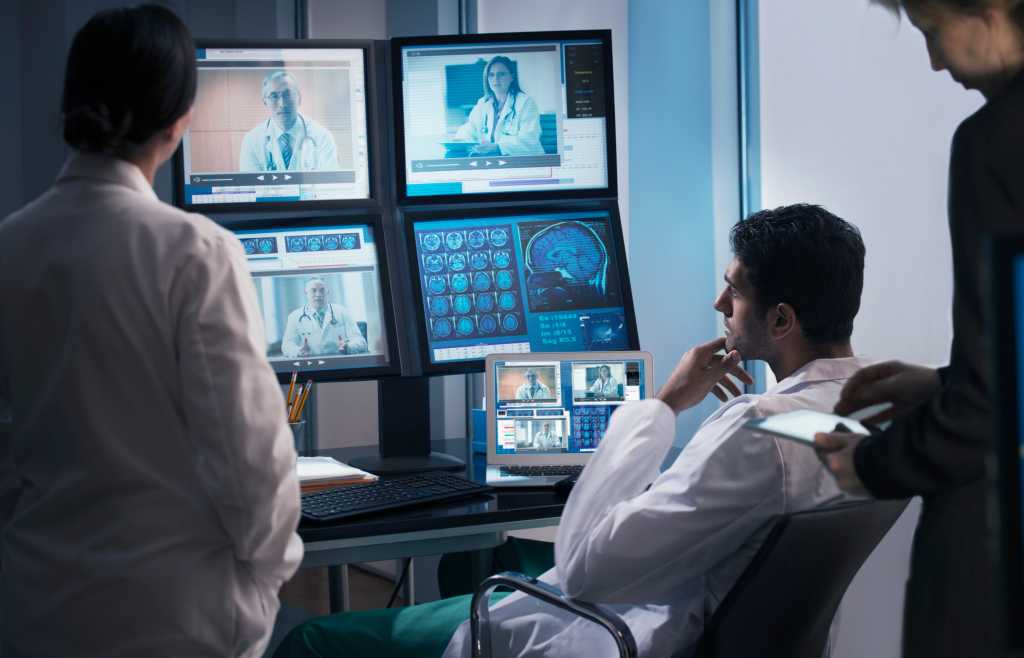 Doctor in meeting