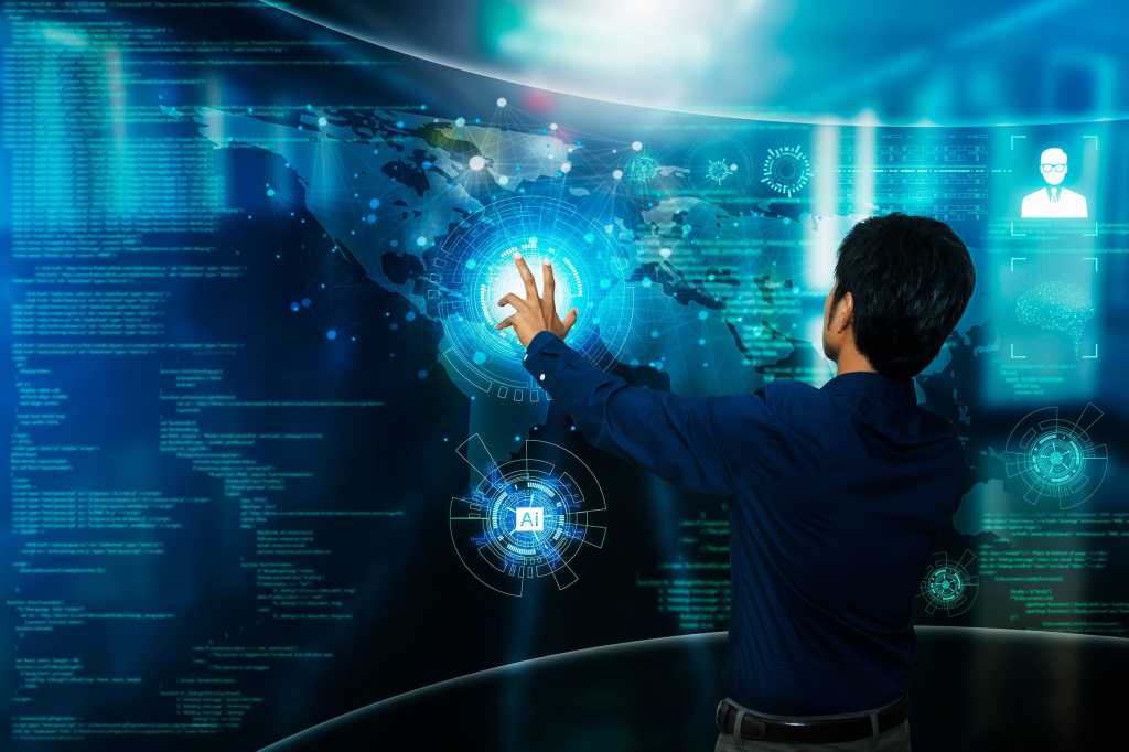 ai artificial intelligence man graphic interface data