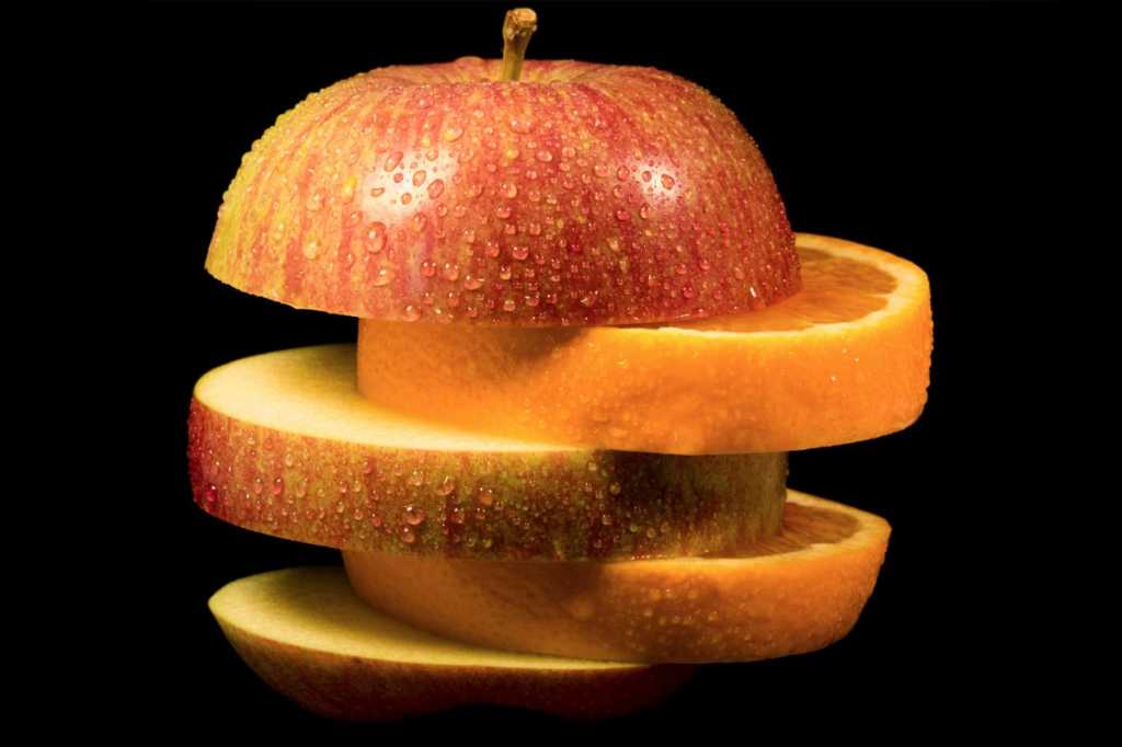 apples oranges slices mixture puzzle balance opposites fruit savatore gersace flickr