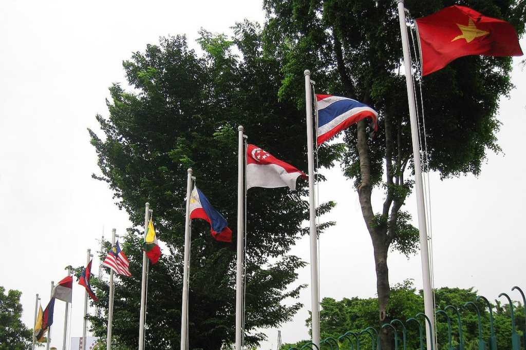 asean member flags (asia)