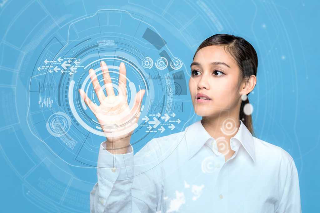 emerging technology - virtual reality [VR] / augmented reality [AR] - virtual display / GUI