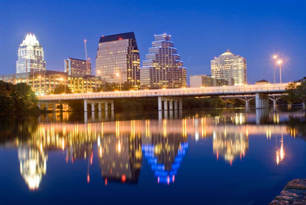 austin texas skyline at night 144289962