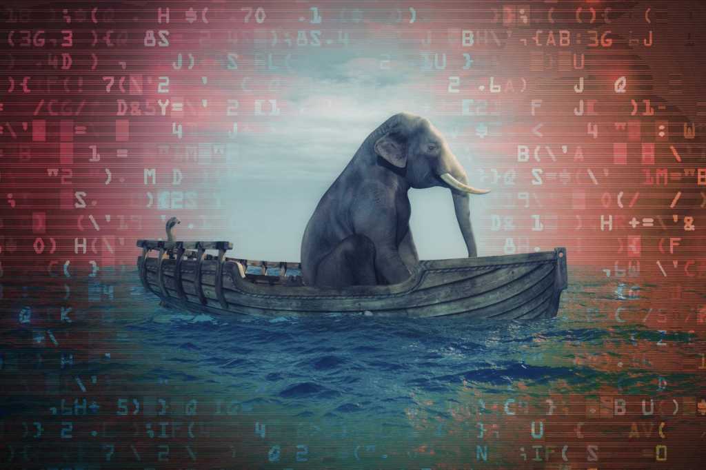 big data analytics elephant raining data binary