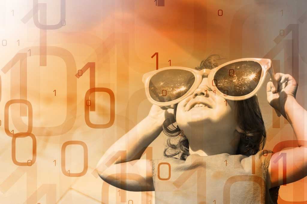 big data little girl binary analytics sunglasses