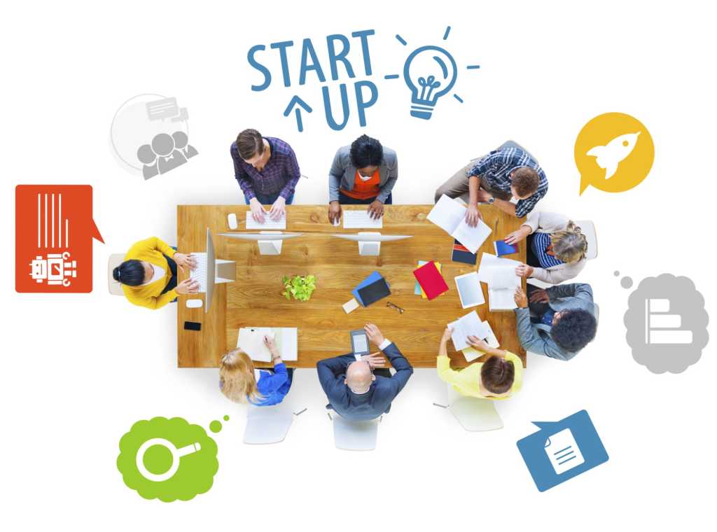 startup team at work