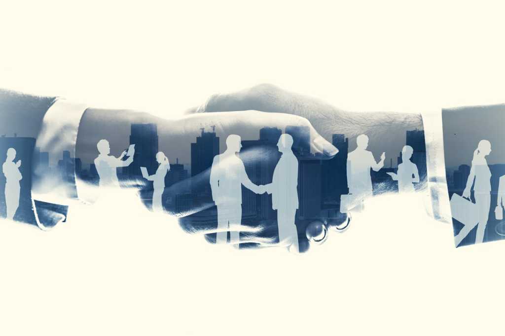 business deal partnership gender equality hand shake shaking hands executives diversity