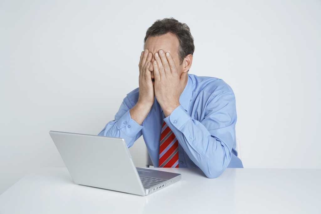 businessman laptop disaster crash bummer dude