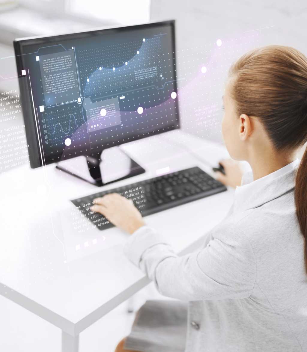 businesswoman computer