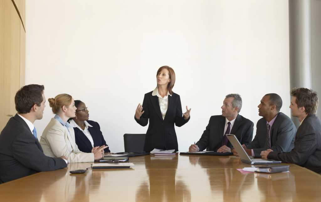 businesswoman meeting conference authority leadership