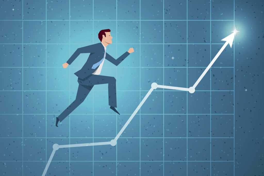 career growth graph trending chart