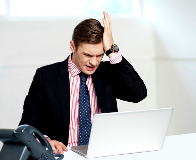 cmo frustration office worker man user laptop executive