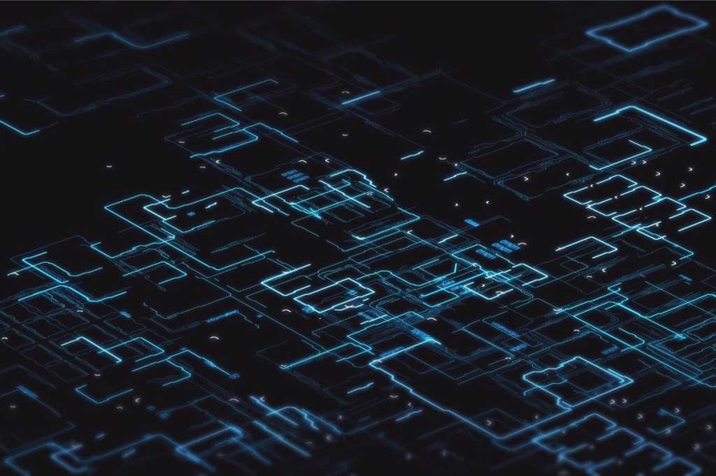 computer binary code blue with depth of field on black background picture id891071866