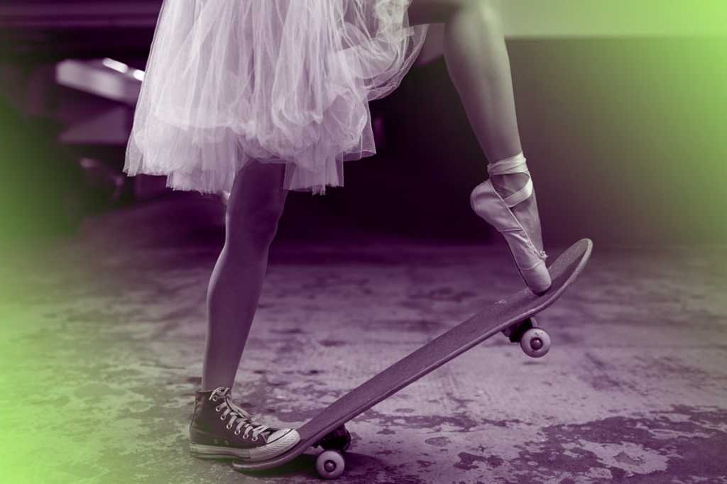 cross functional talent multi talented ballet ballerina skateboard versatile agile