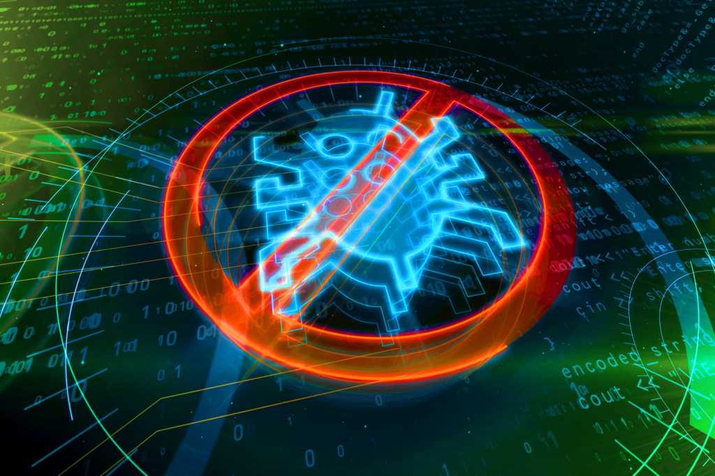 CSO  >  Antivirus symbol on binary background