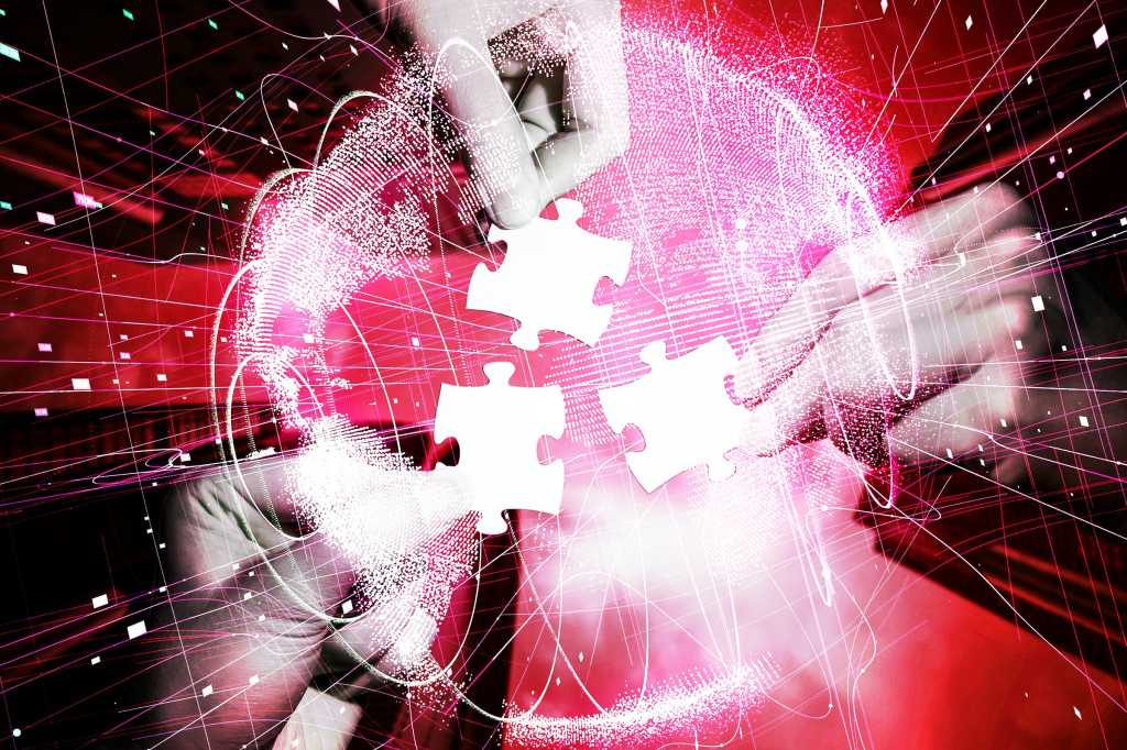 global network puzzle pieces