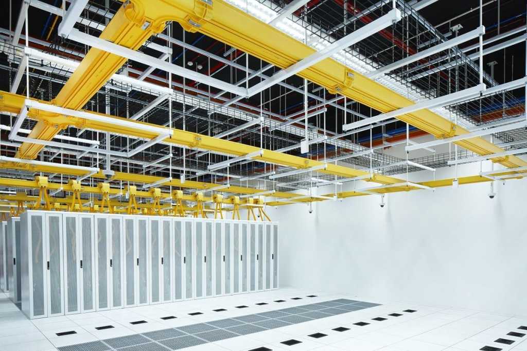 Data hall at one of STT GDC's data centre facilities