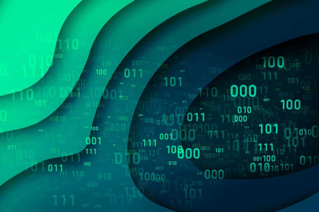 Deep, nested topographical layers / binary code [GREEN]