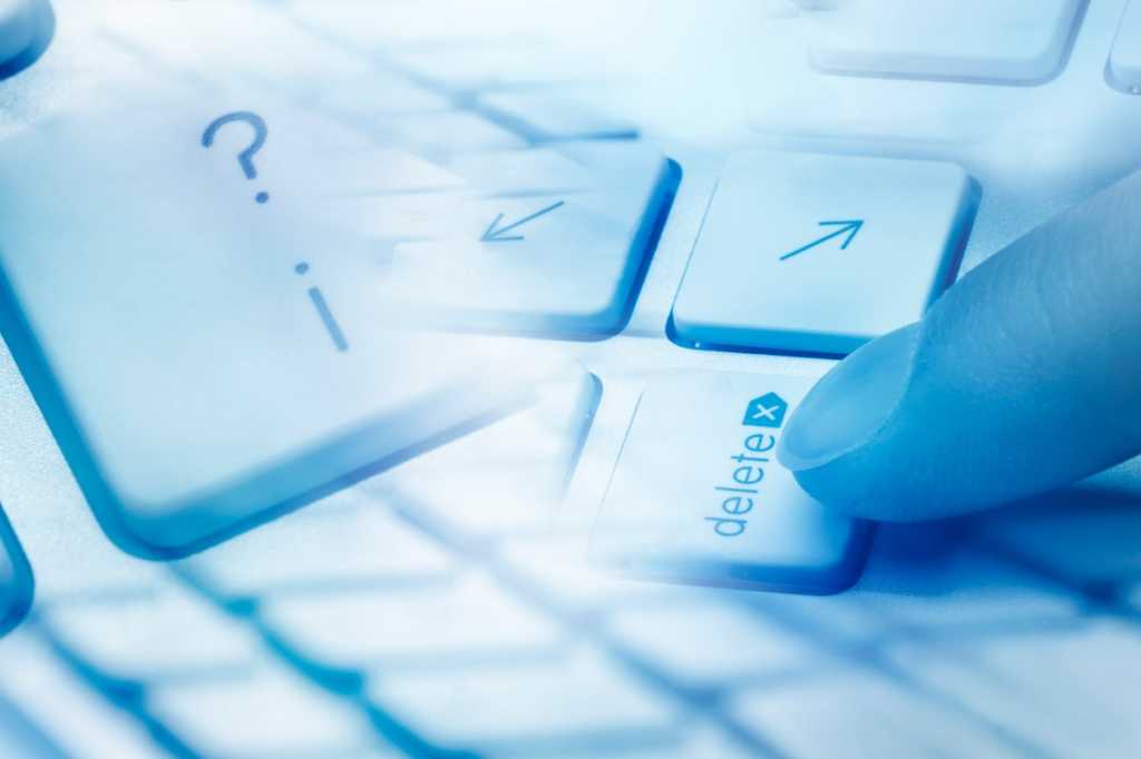 delete button trash secure data deletion