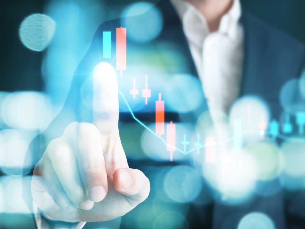 double exposure businessman graph chart data cityscape bokeh