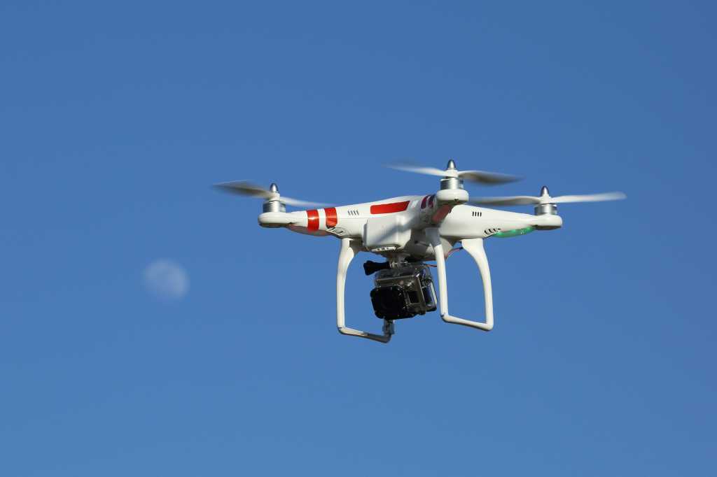 drone with gopro digital camera mounted underneath 22 april 2013