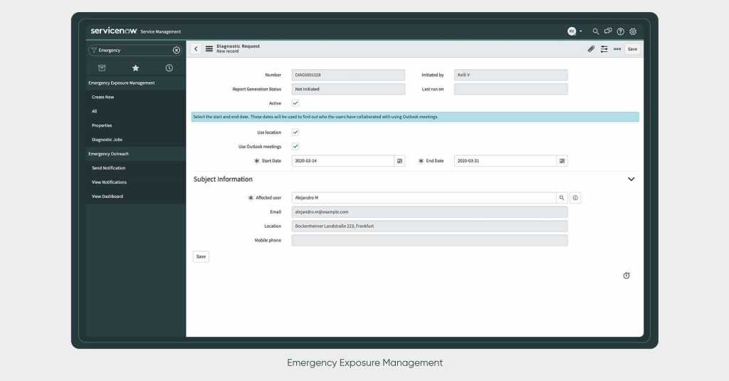 emergency exposure management app