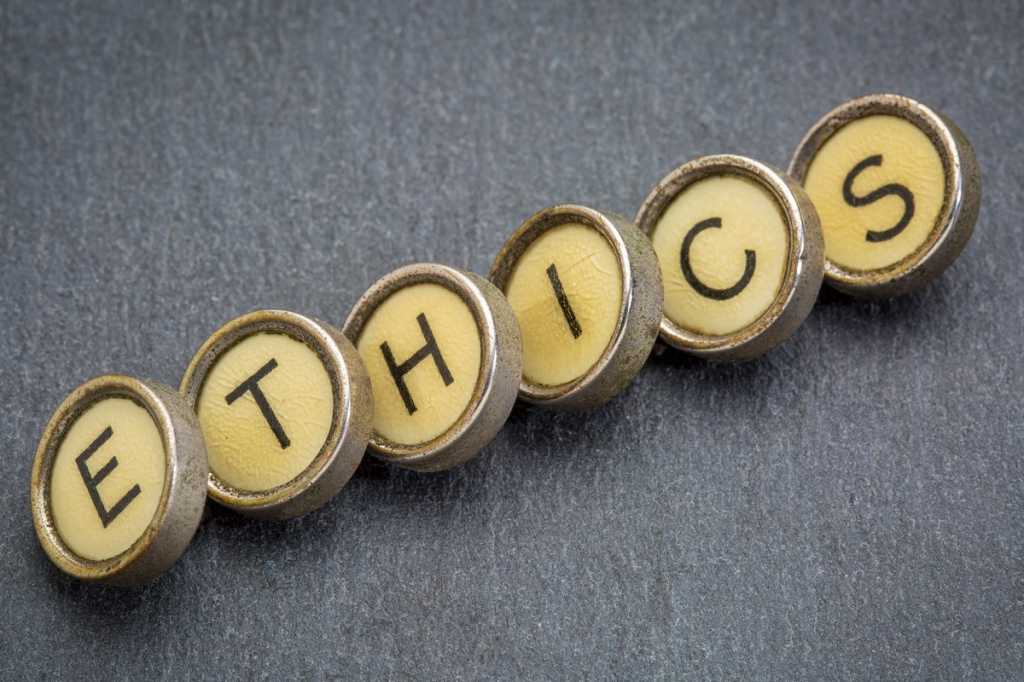 ethics typewriter keys values morals