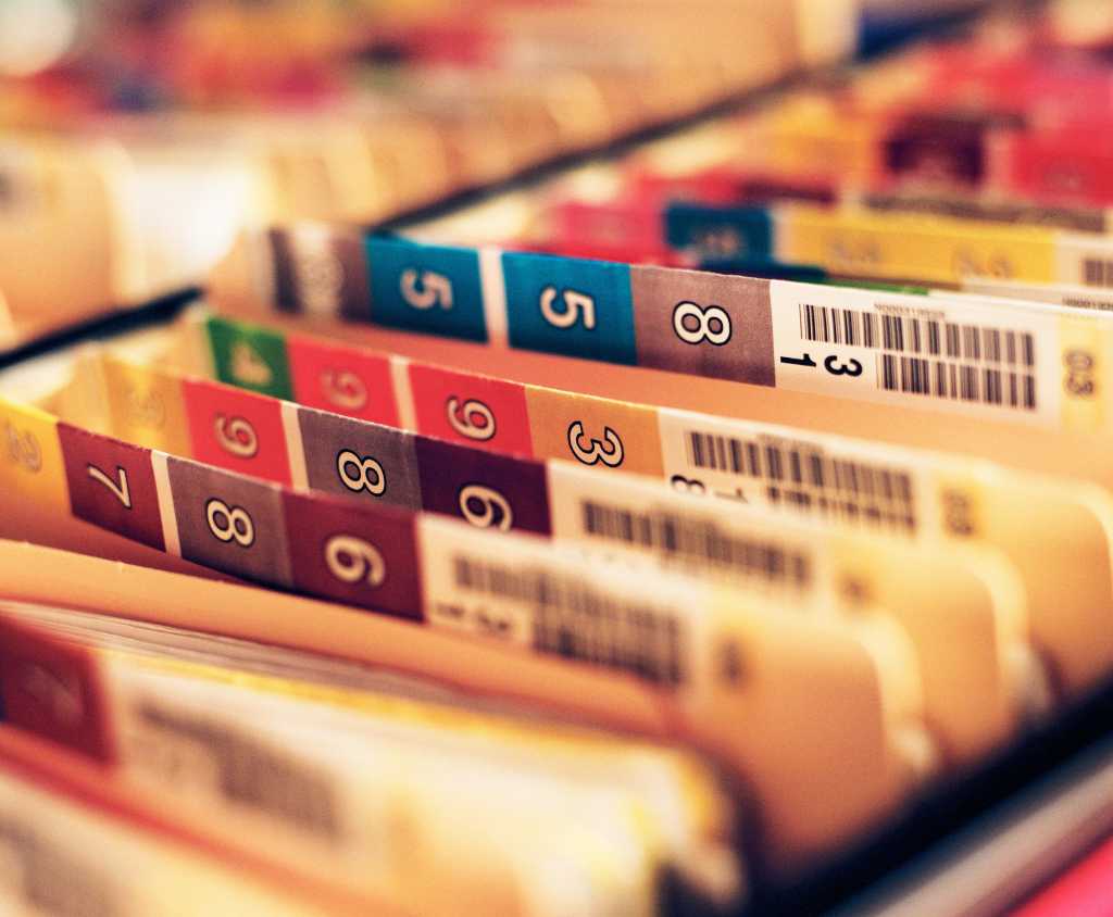 filing system retro classic paper
