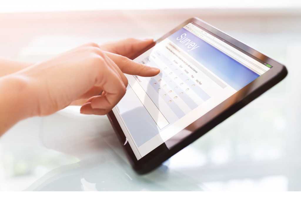 filling online survey form picture id1246373156