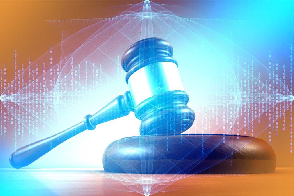 gavel / abstract binary lines > court judgment / fine / penalty / settlement