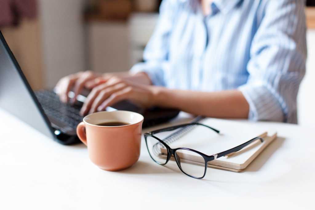Person working from home