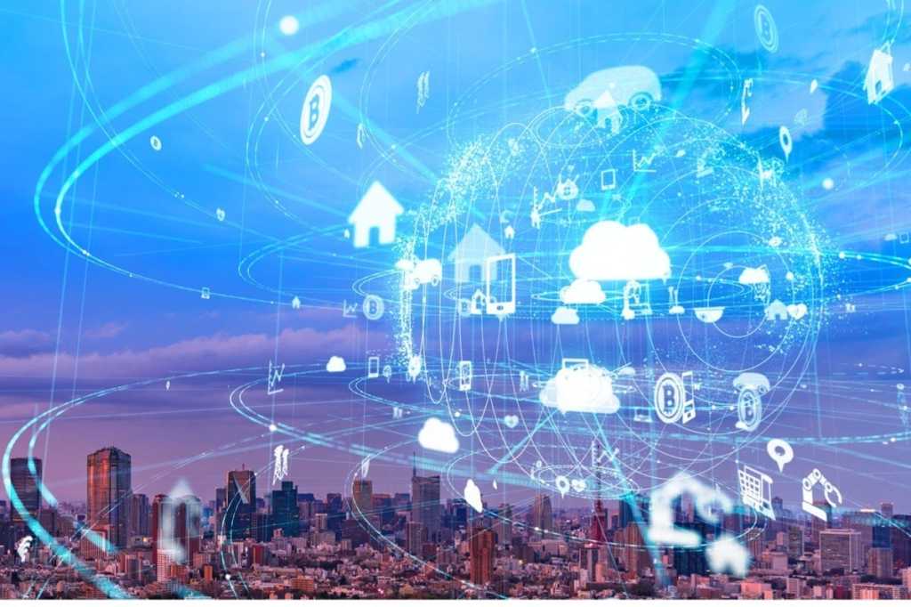 global communication network concept smart city internet of things picture id1152954877