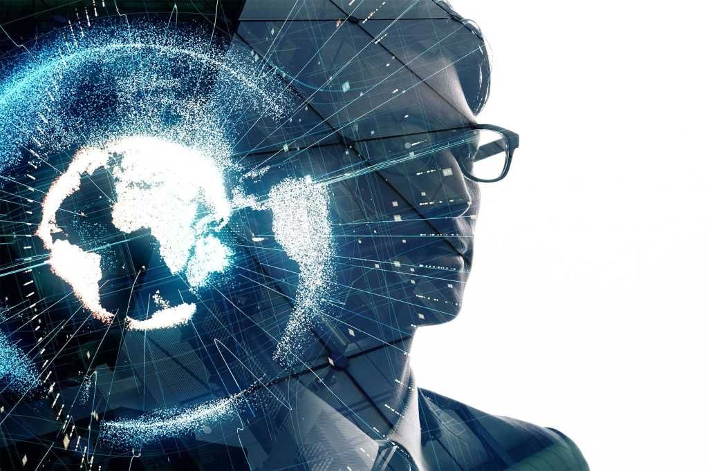 globe network businessman abstract