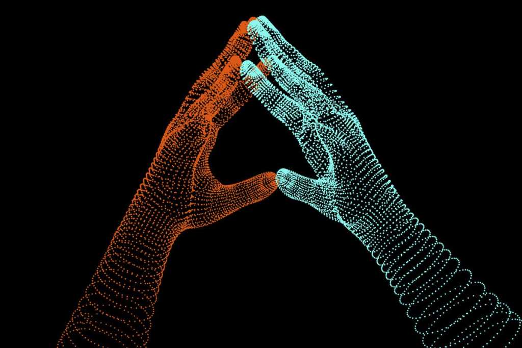 hands connection ai digital transformation connection opposites virtual reality by studiom1 getty