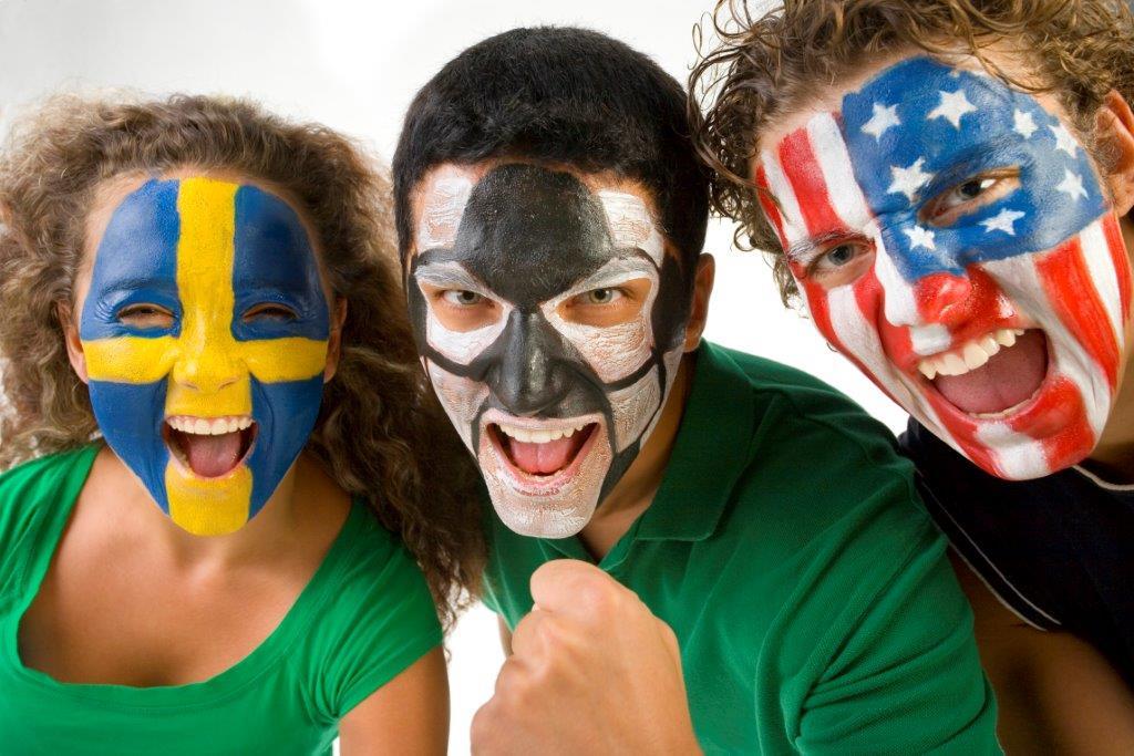 happy soccer fans