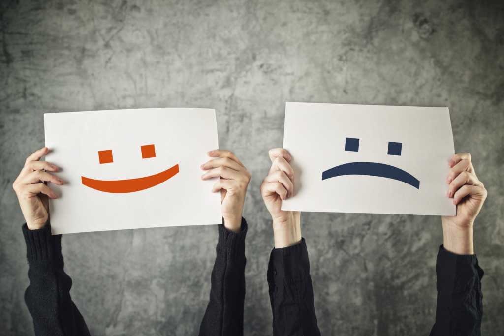 happy sad faces emoticons placards