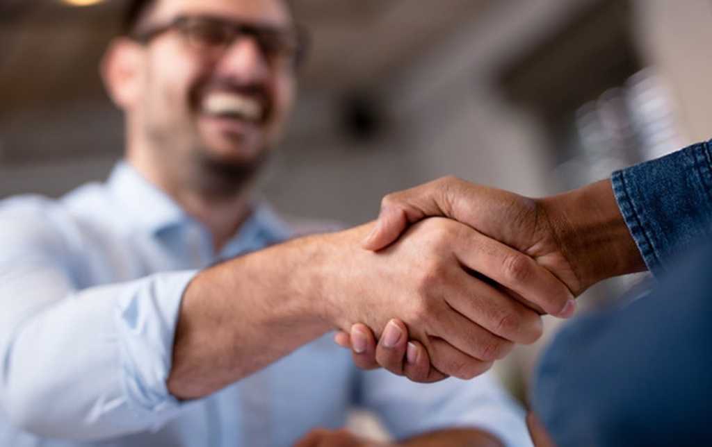 Shaking hands