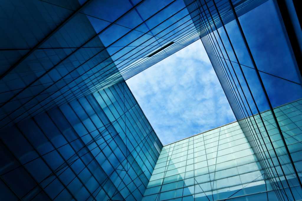 Glass building