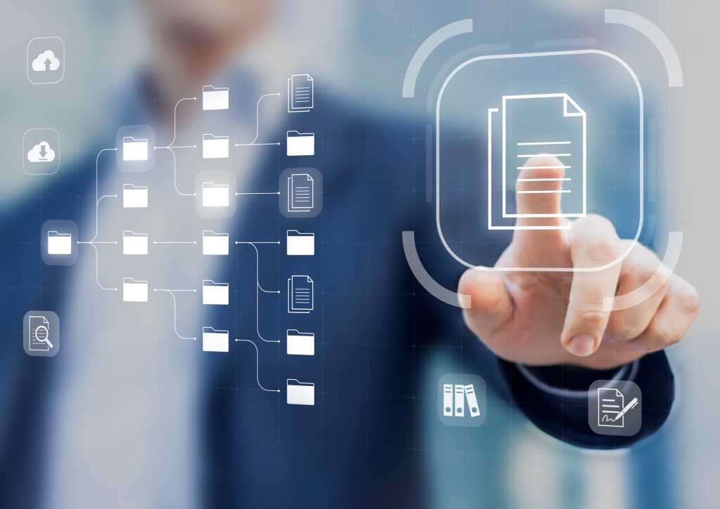 Man Using Touch screen