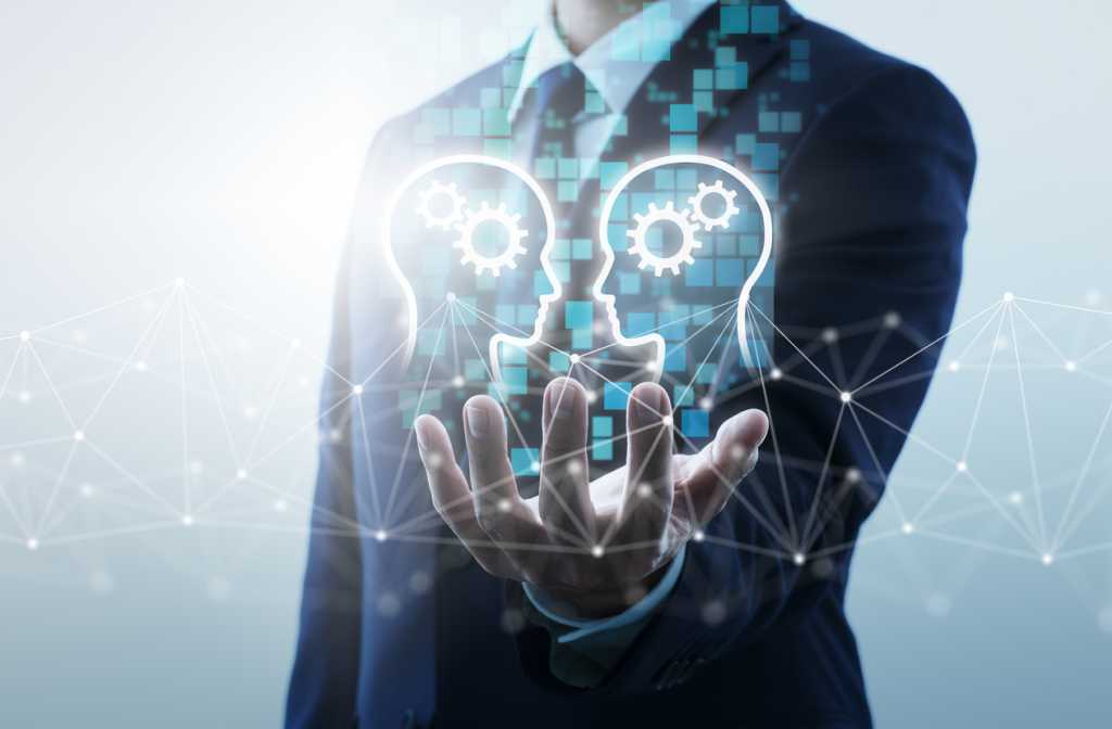 businessman illustration in hand