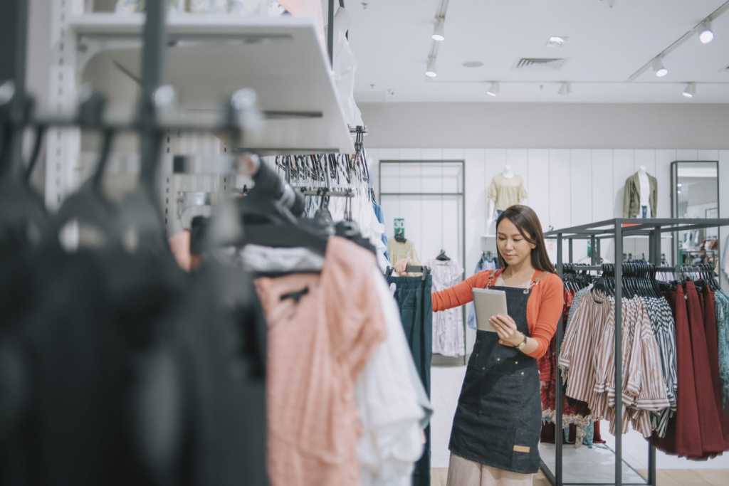 woman working retail