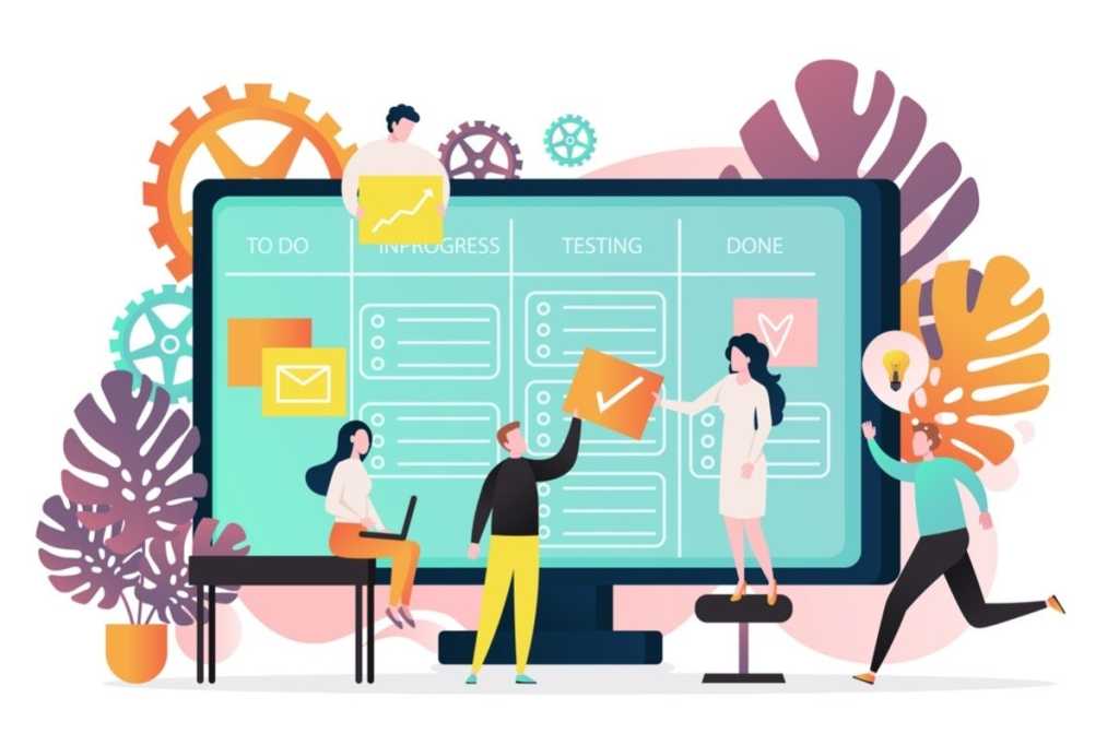 kanban vector concept for web banner website page vector id1135908812