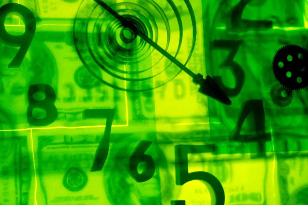 money time clock numbers abstract