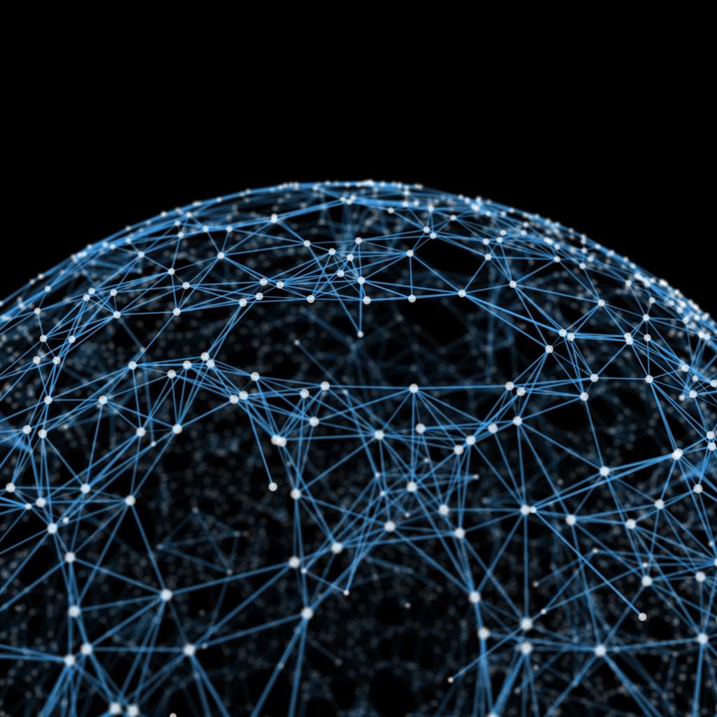 networked globe connections links light world