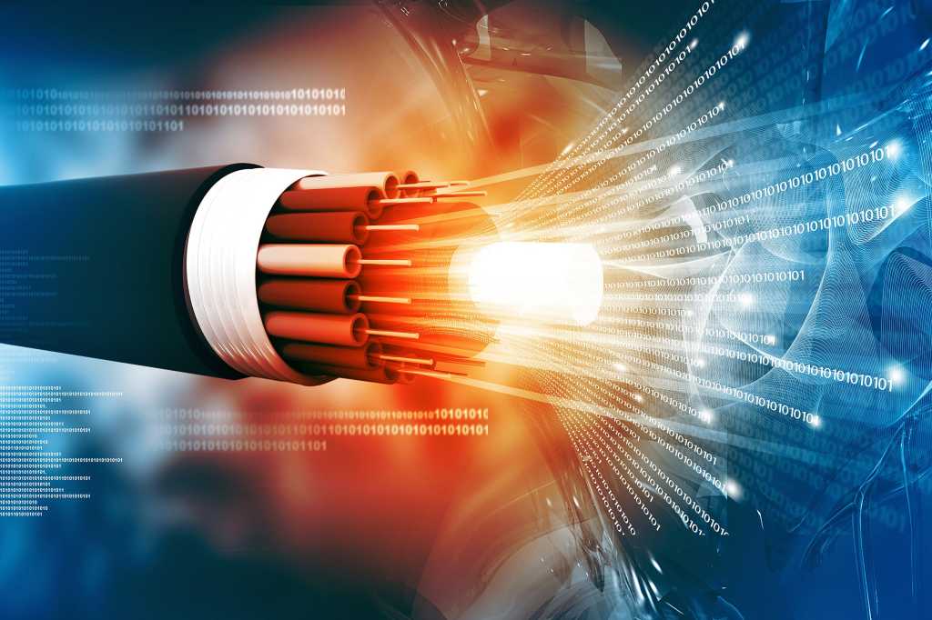 SD-WAN  >  The concept of a visual transition from hardware cables to software code.