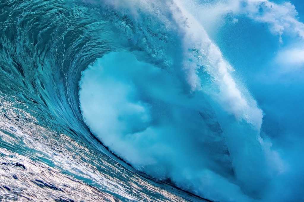 ocean surf millimeter wave wireless technology sound waves abstract audio graphic
