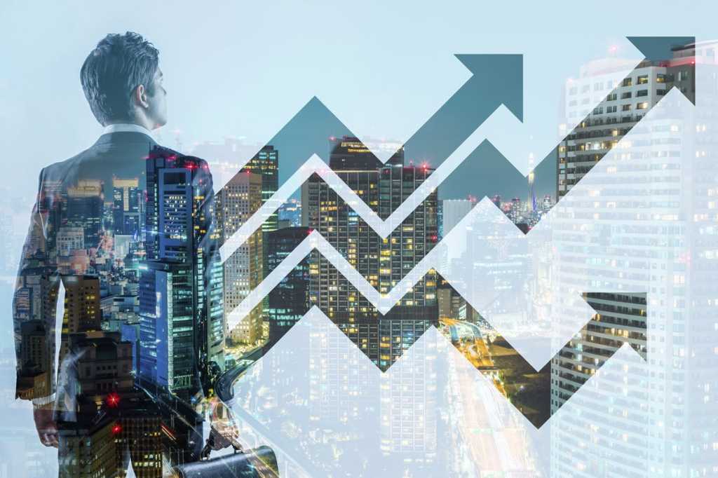 run digital vanguard business executive with briefcase career growth